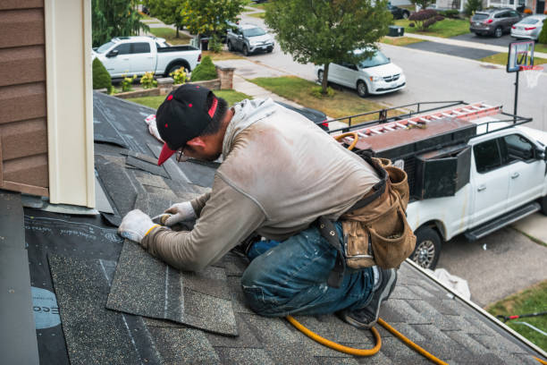 Professional Roofing technician working in Pompey, NY